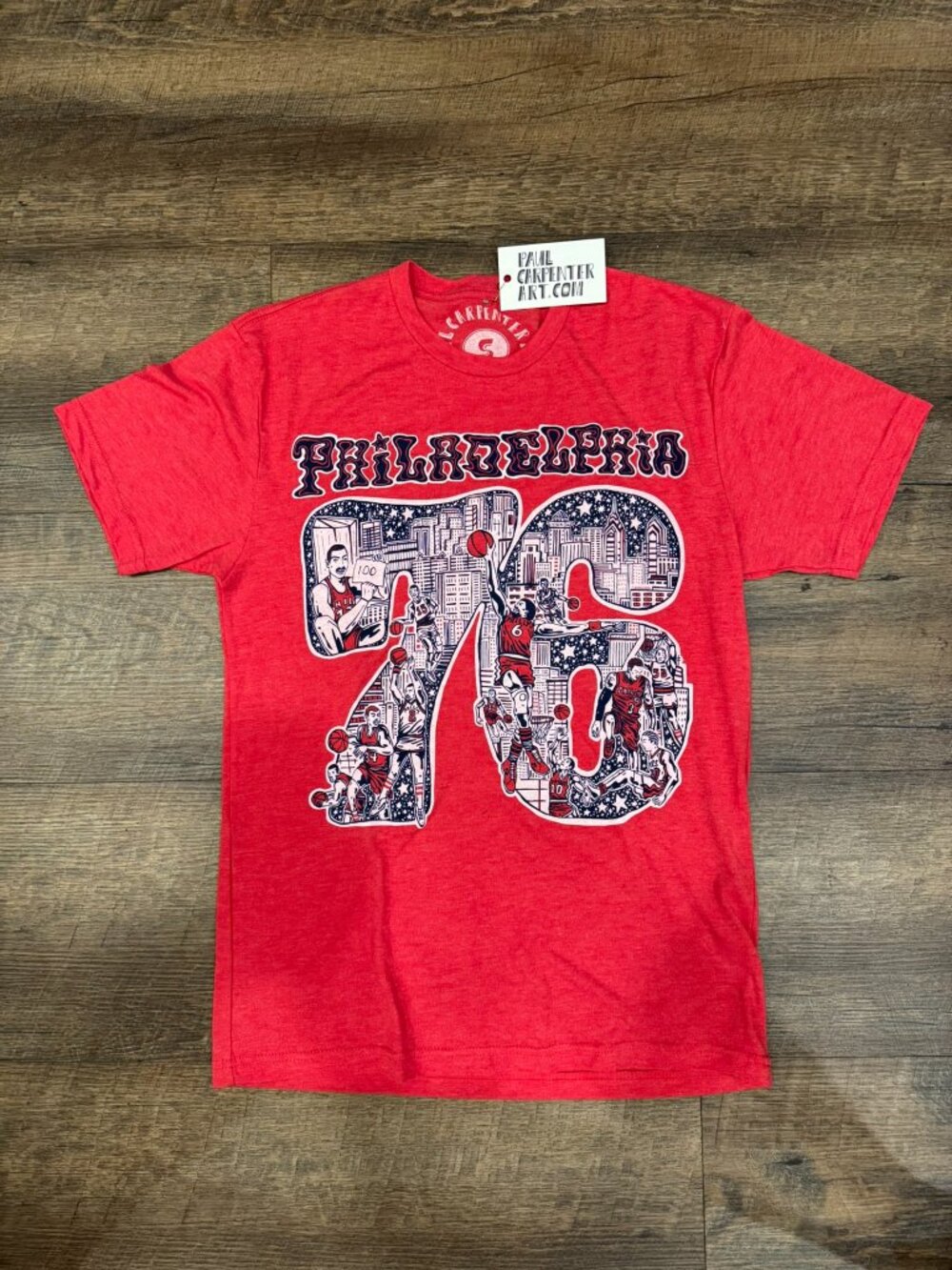 Paul Carpenter Philadelphia Red 76 Short Sleeve T-Shirt - Size Small NWT
